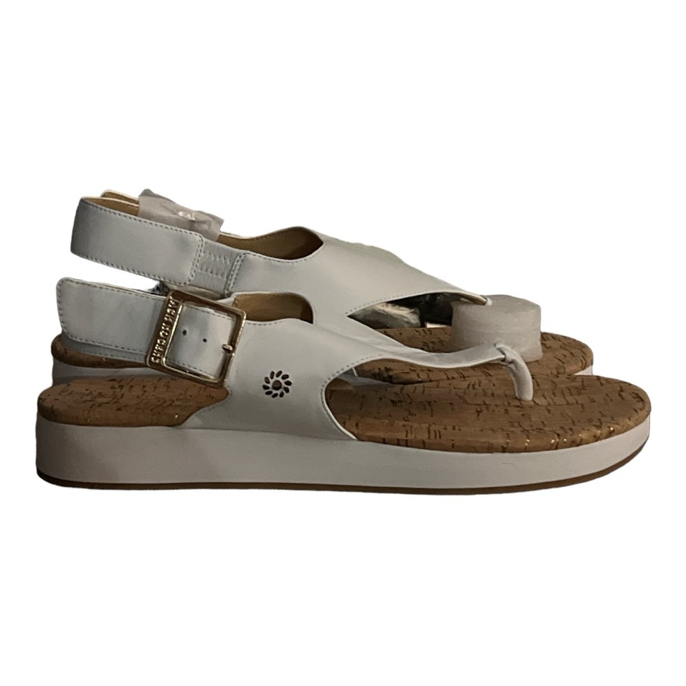 Jack Rodger’s Gwen White Flat Sandal Size 9.5 M Brand New